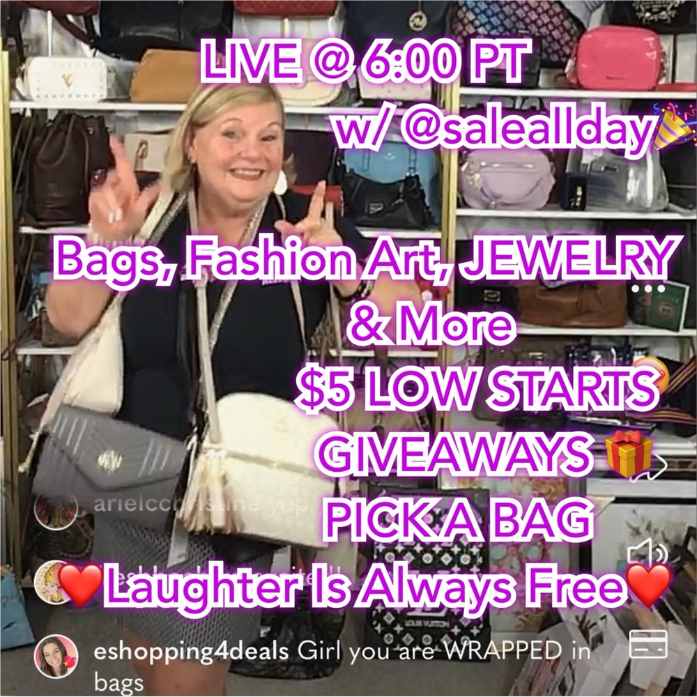 LET’S PARTY! LIVE 🎉 BAGS,JEWELRY, CHARMS MENS 👜 M,W,F 7:00 MST 8:00 CT 9:00 ET - Picture 7 of 16